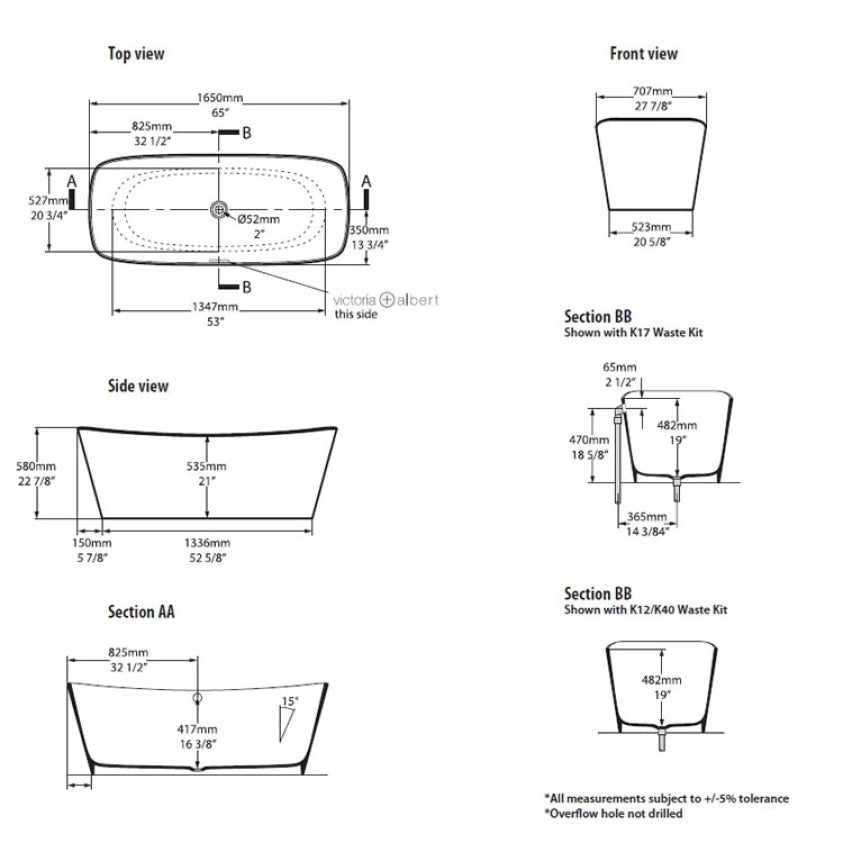 Victoria & Albert Trivento Freestanding Bath