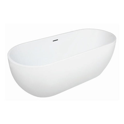 Aqua Modern Gloss White Freestanding Bath