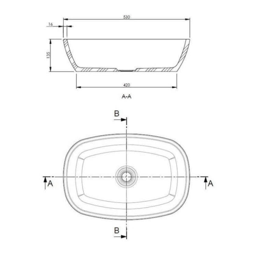 BC Designs Vive Cian Countertop Basin