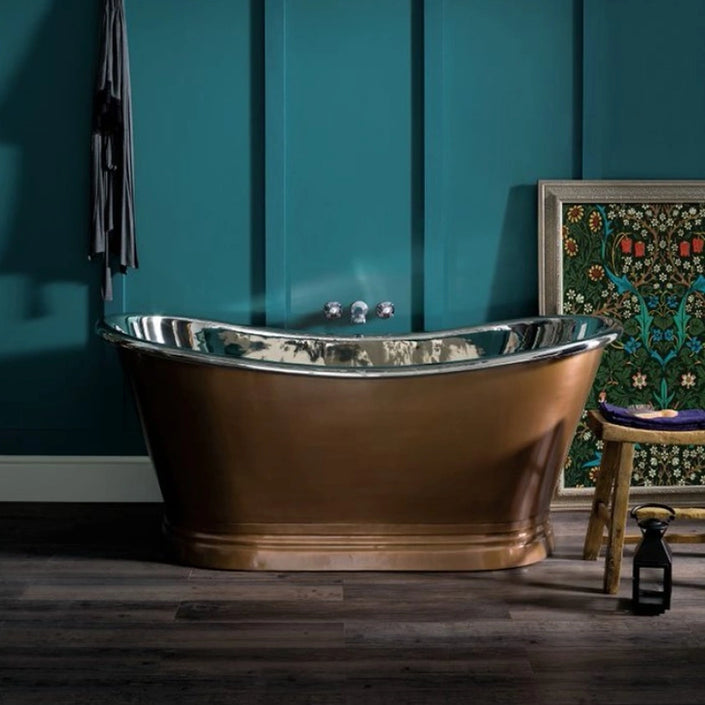 BC Designs Antique Copper & Nickel Freestanding Boat Bath