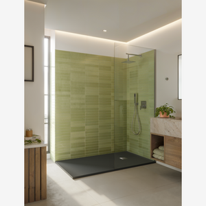 SHOWER TRAY URBAN SLATE 160 100 CHARCOAL GREY