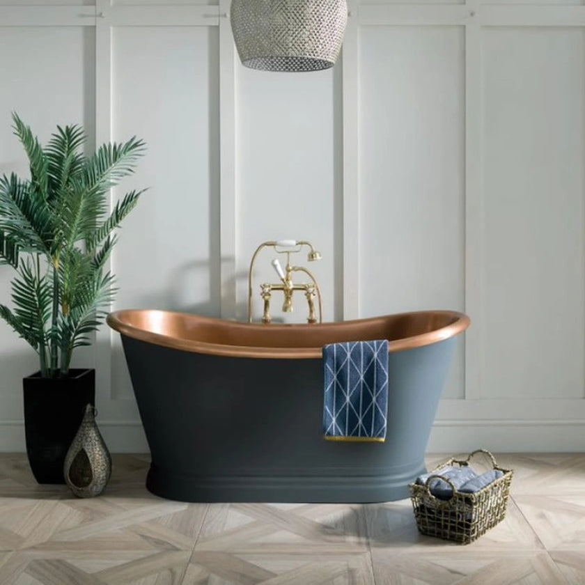 BC Designs Antique Copper Freestanding Boat Bath All Sizes