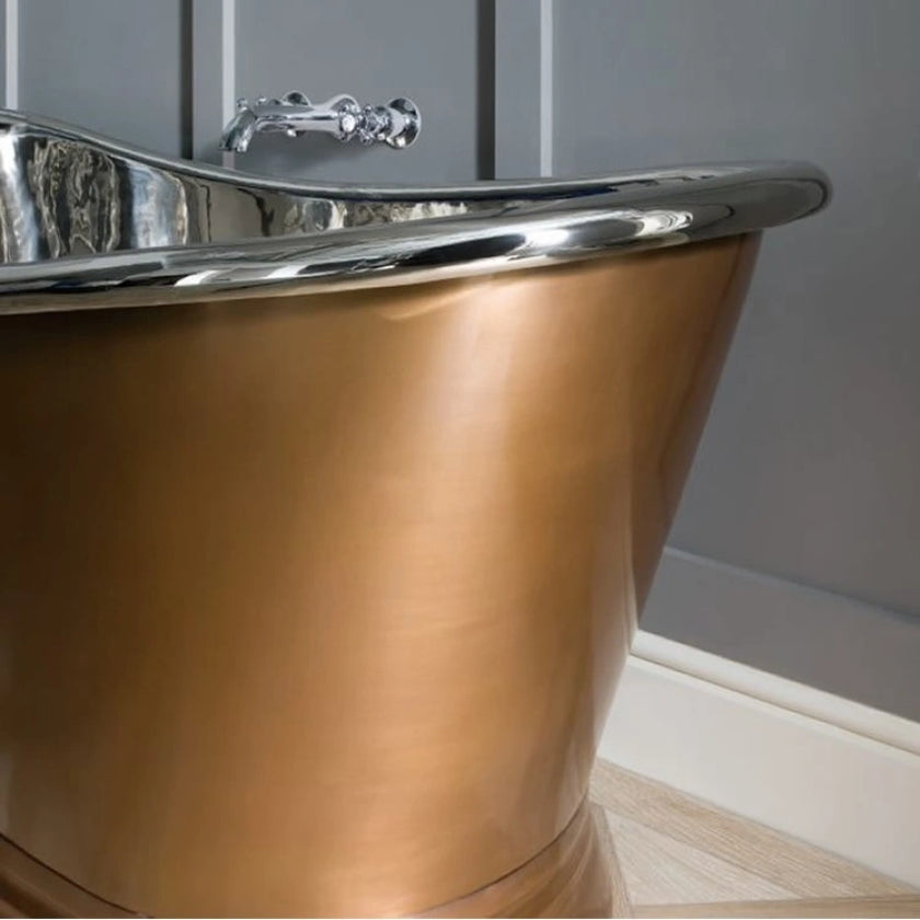 BC Designs Antique Copper & Nickel Freestanding Boat Bath
