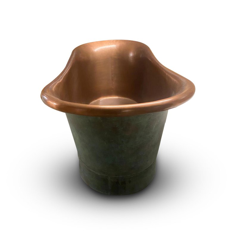 Coppersmith Creations Copper Blue Green Patina Freestanding Bath