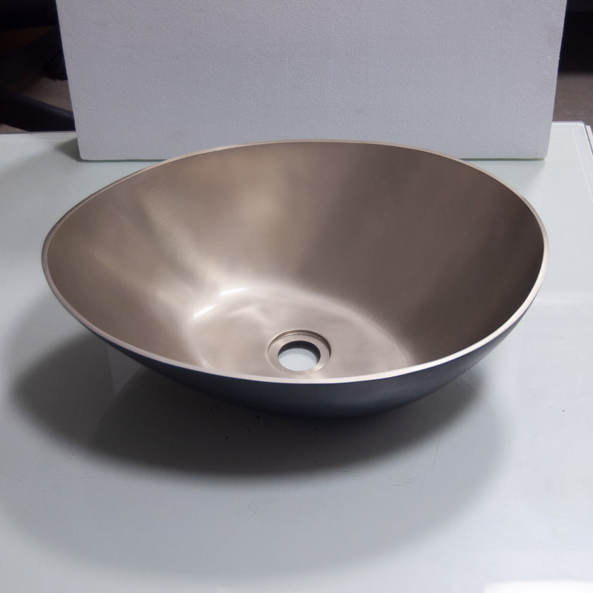 Cast Bronze Sink 18 inch Earthen Lamp Style