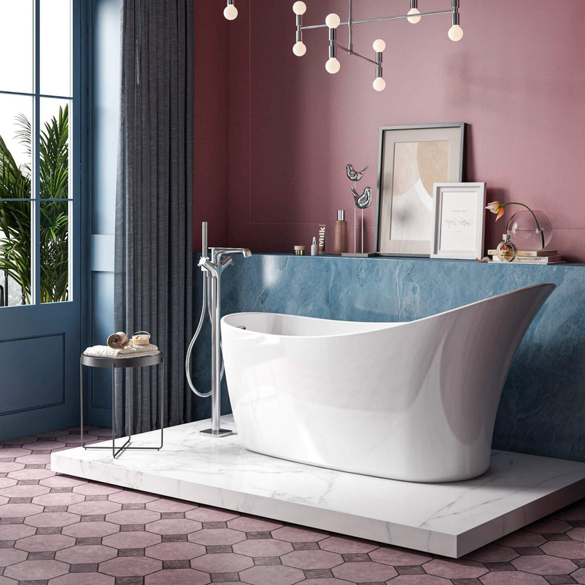 Charlotte Edwards Portobello Gloss White Freestanding Bath - bathlux.co.uk