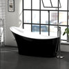 Charlotte Edwards Portobello Gloss Black Freestanding Bath - bathlux.co.uk
