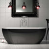 Charlotte Edwards Belgravia Gloss Black Freestanding Bath - bathlux.co.uk