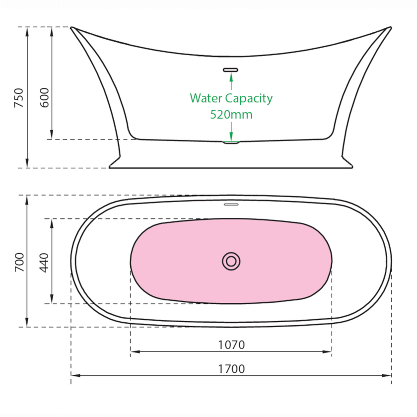 Charlotte Edwards Caliban Gloss White Freestanding Bath