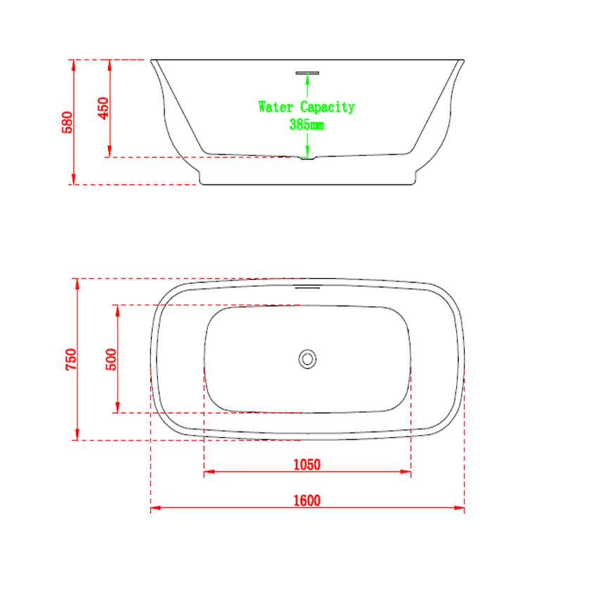 Charlotte Edwards Cyllene Gloss White Freestanding Bath