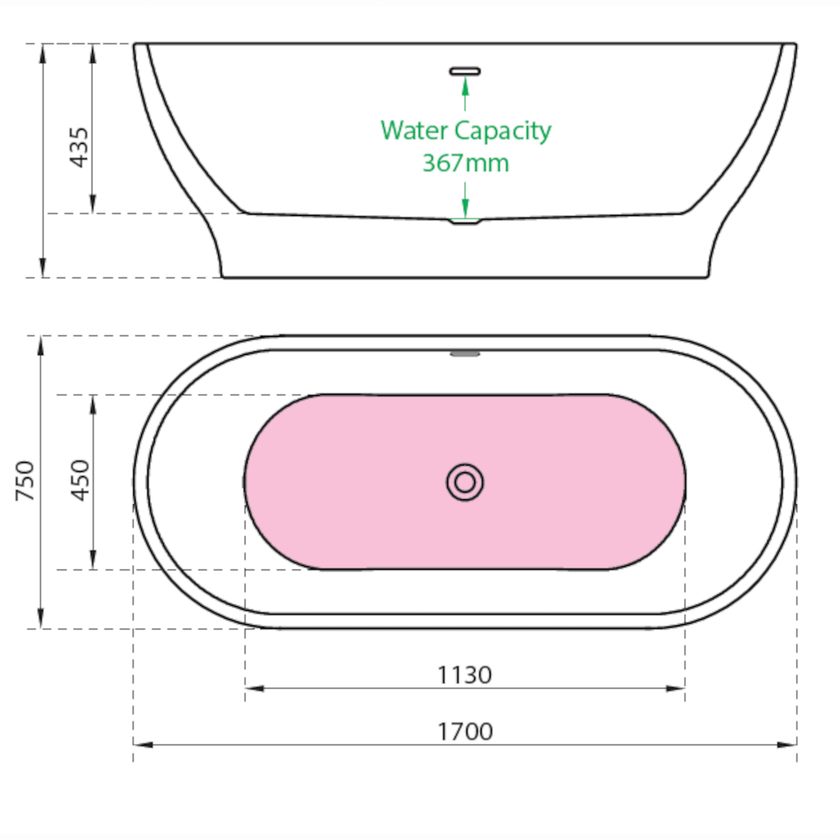 Charlotte Edwards Elara Gloss White Freestanding Bath - bathlux.co.uk