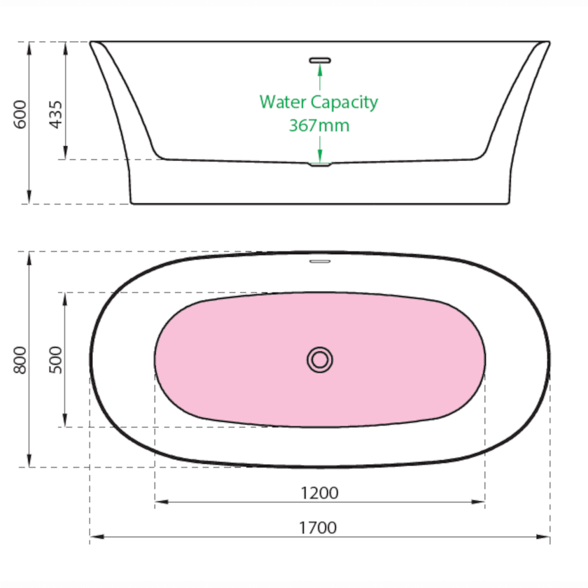 Charlotte Edwards Luna Gloss White Freestanding Bath - bathlux.co.uk