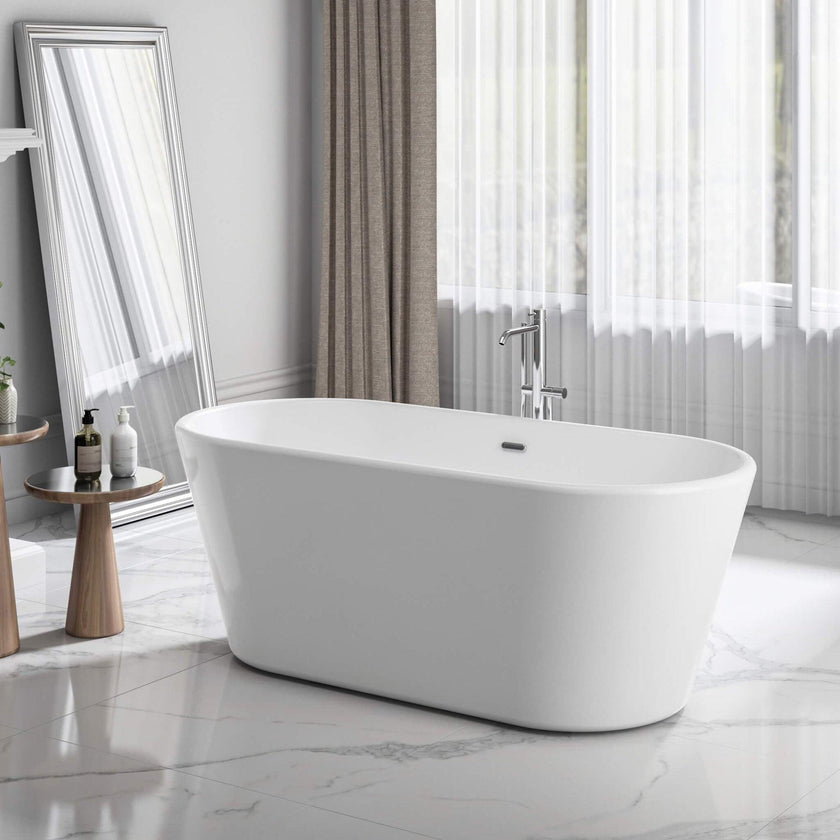 Charlotte Edwards Grosvenor Gloss White Freestanding Bath - bathlux.co.uk