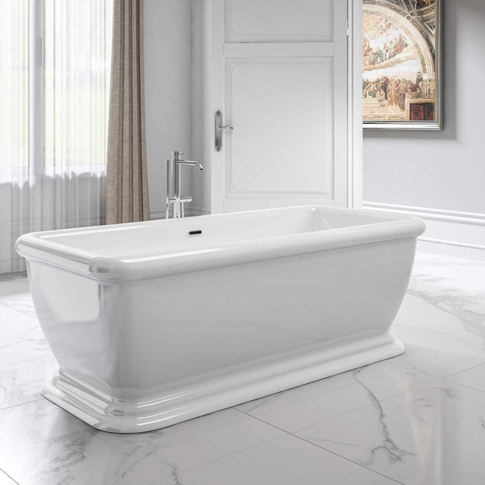 Charlotte Edwards Henley Gloss White Freestanding Bath - bathlux.co.uk