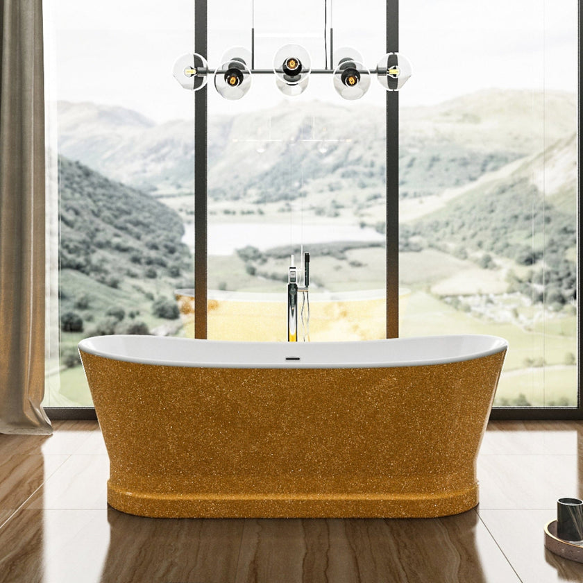 Charlotte Edwards Jupiter Sparkling Gold Freestanding Bath