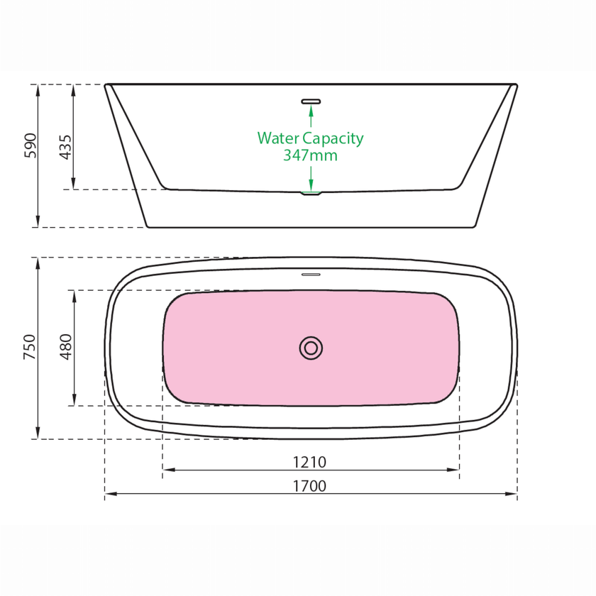 Charlote Edwards Mimas Gloss White Freestanding Bath