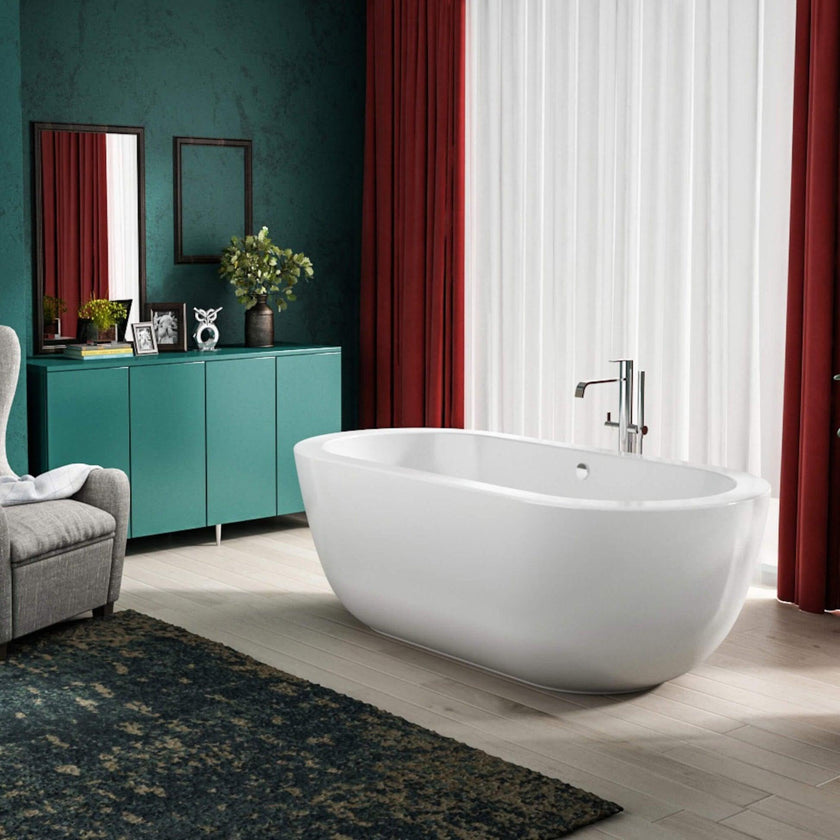 Charlotte Edwards Olympia Gloss White Freestanding Bath - bathlux.co.uk
