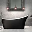 Charlotte Edwards Portobello Matt Black Freestanding Bath All Sizes - bathlux.co.uk