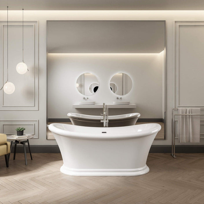 Charlotte Edwards Purley Gloss White Freestanding Bath - bathlux.co.uk
