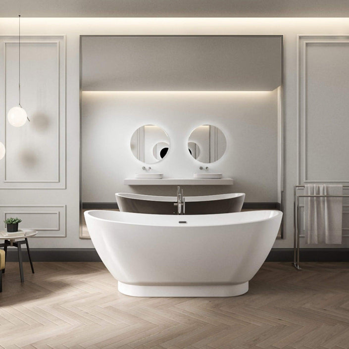 Charlotte Edwards Richmond Gloss White Freestanding Bath - bathlux.co.uk