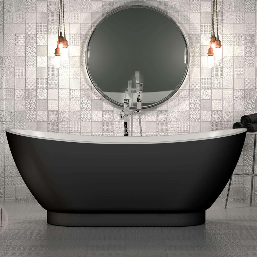 Charlotte Edwards Richmond Matt Black Freestanding Bath - bathlux.co.uk