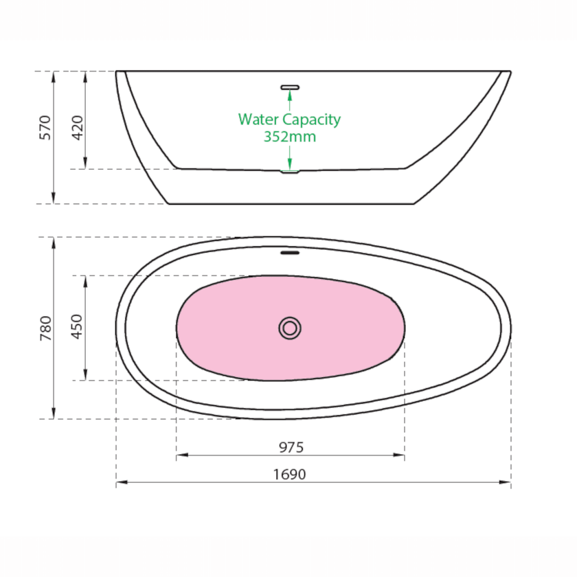 Charlotte Edwards Ruby Gloss White Freestanding Bath - bathlux.co.uk