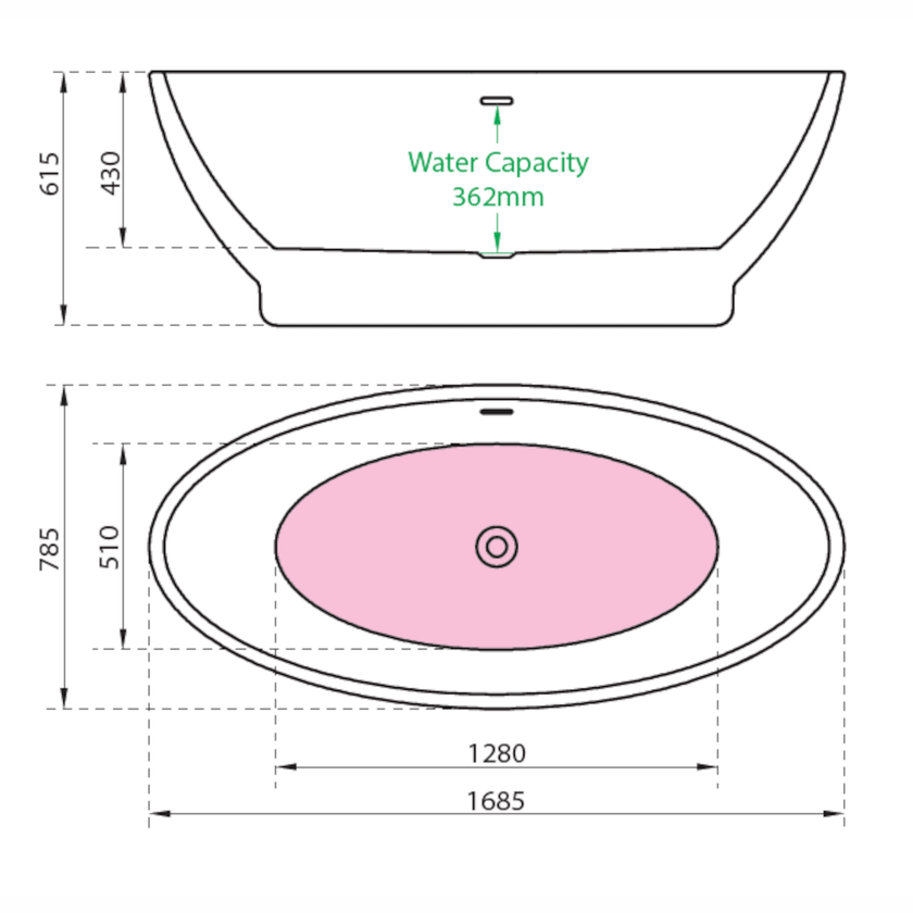 Charlotte Edwards Shard Gloss White Freestanding Bath - bathlux.co.uk