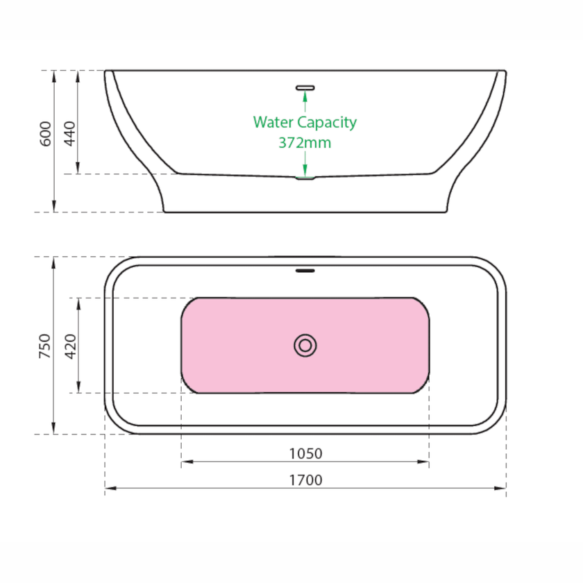 Charlotte Edwards Thebe Gloss White Freestanding Bath - bathlux.co.uk