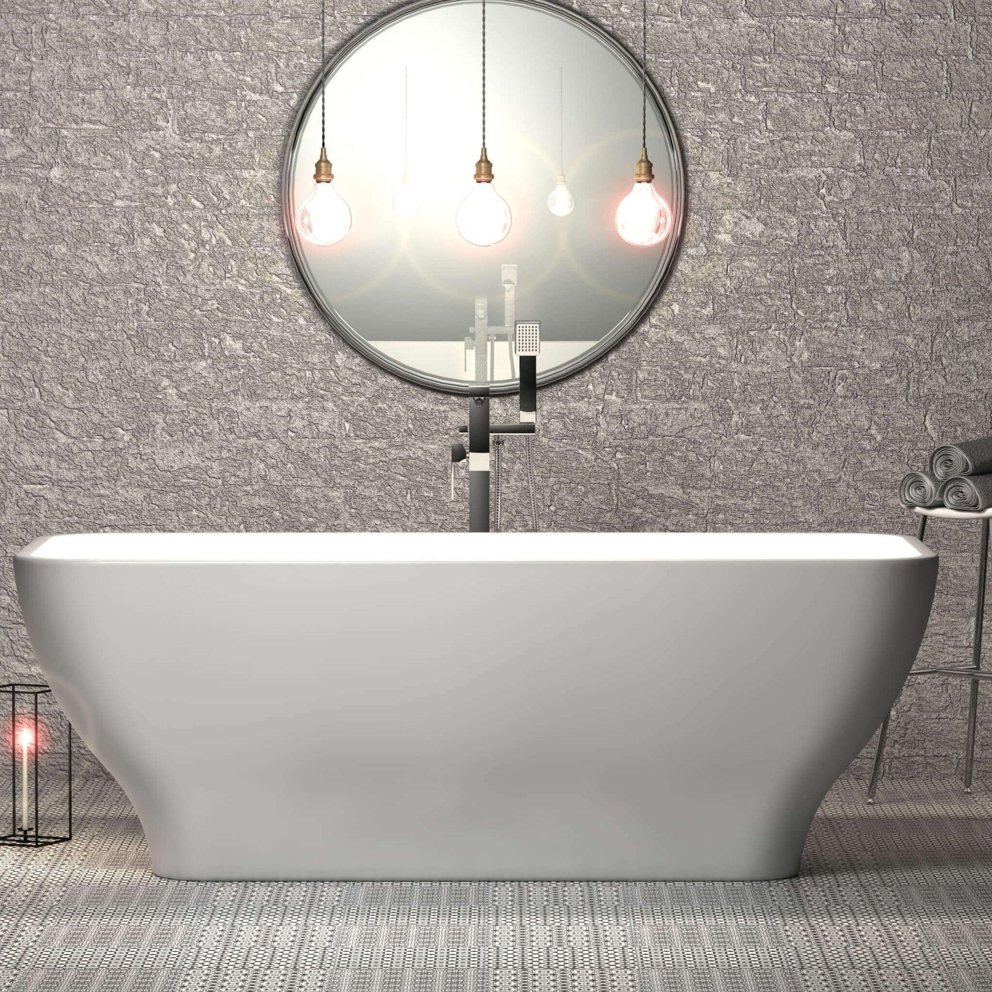 Charlotte Edwards Thebe Gloss White Freestanding Bath - bathlux.co.uk