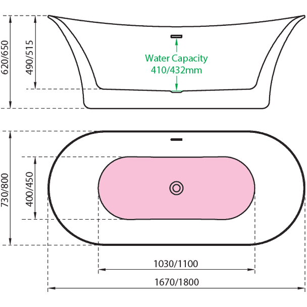 Charlotte Edwards Admiralty Gloss White Freestanding Bath - bathlux.co.uk