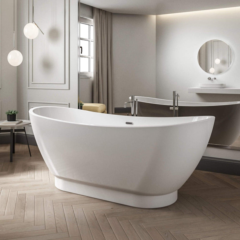 Charlotte Edwards Richmond Gloss White Freestanding Bath - bathlux.co.uk