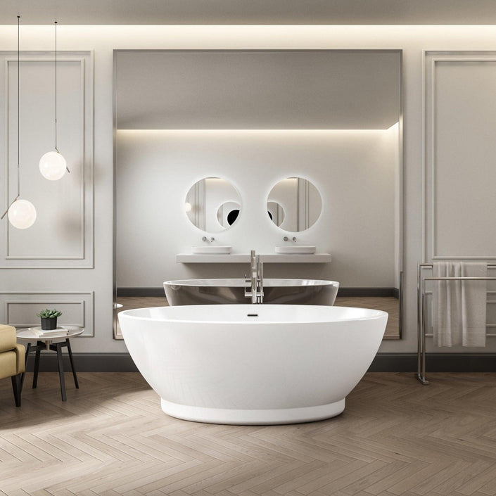Charlotte Edwards Shard Gloss White Freestanding Bath - bathlux.co.uk