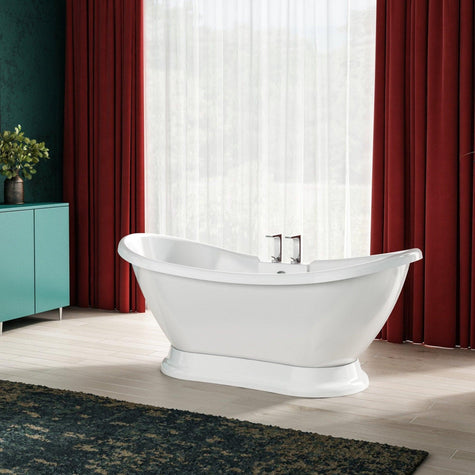 Charlotte Edwards Trafalgar Gloss White Freestanding Bath - bathlux.co.uk