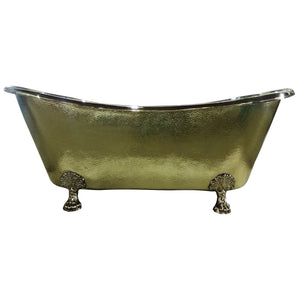 Coppersmith Hammered Clawfoot Brass Freestanding Bath