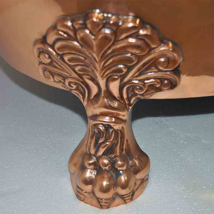 Coppersmith Creations Copper Nickel Coated Inside Clawfoot Freestanding Bath