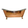 Coppersmith Creations Copper Nickel Coated Inside Clawfoot Freestanding Bath