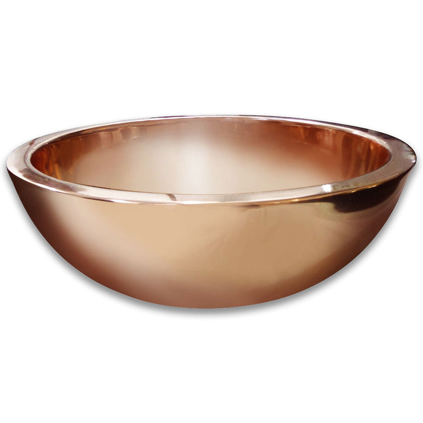 Copper Sink Round Shining Double Wall 16″ x 6″
