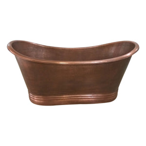 Coppersmith Creations Copper Thin Rolled Edge Freestanding Bath