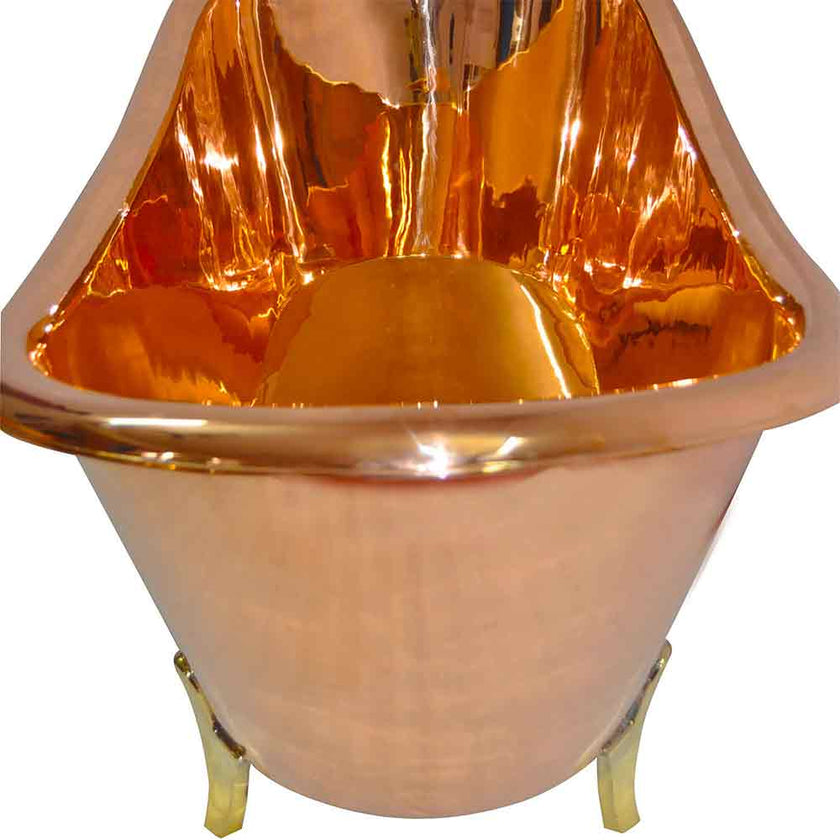 Coppersmith Full Copper Finish Brass Legs Freestanding Bath