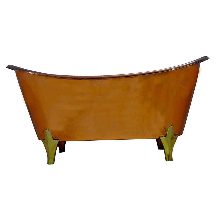Coppersmith Full Copper Finish Brass Legs Freestanding Bath