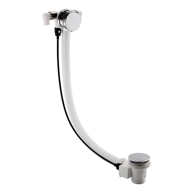 Hudson Reed Chrome Freeflow Bath Filler with Pop-up Waste + Overflow