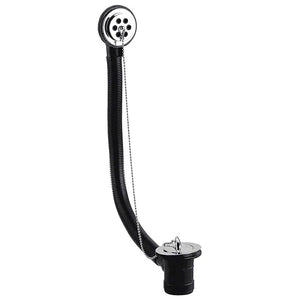 Nuie Bath Waste & Overflow with Brass Plug & Ball Chain - Chrome