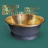 Coppersmith Round Polished Brass Matt Black Freestanding Bath