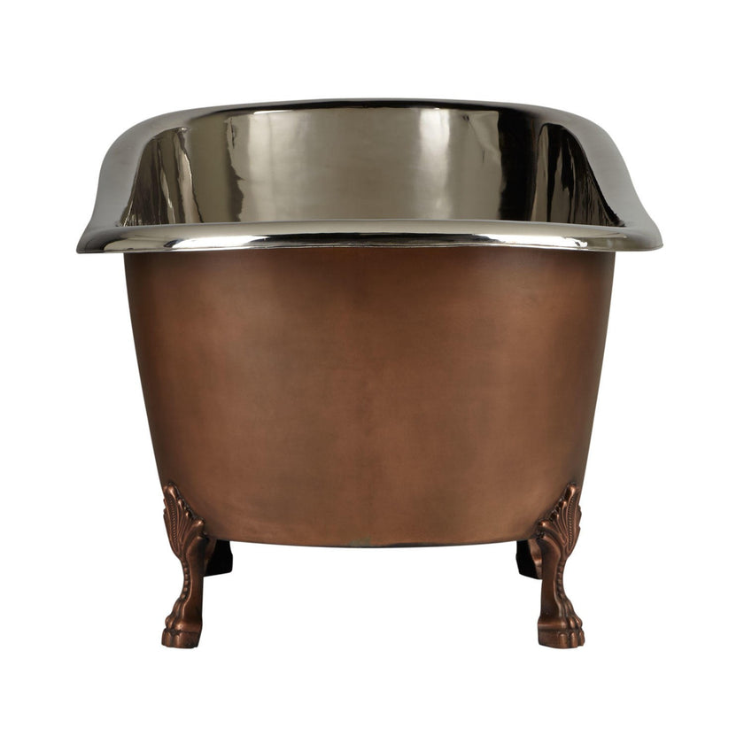 Coppersmith Copper Clawfoot Slipper Nickel Freestanding Bath