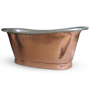 Coppersmith Shiny Copper Bathtub Tin Freestanding Bath