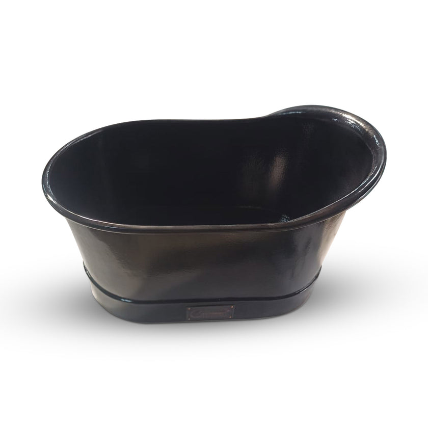 Coppersmith 1200mm Hammered Copper Bathtub Black Interior & Exterior Finish