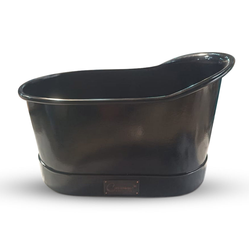 Coppersmith 1200mm Hammered Copper Bathtub Black Interior & Exterior Finish