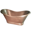 Coppersmith Creations Hammered Medium Antique Finish Double Slipper Freestanding Bath