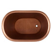 Coppersmith Creations Clawfoot Hammered Copper Single Slipper Freestanding Bath