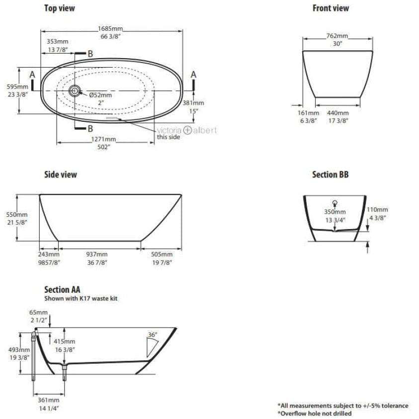 Victoria & Albert Mozzano 2 Freestanding Bath